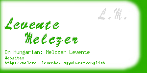 levente melczer business card